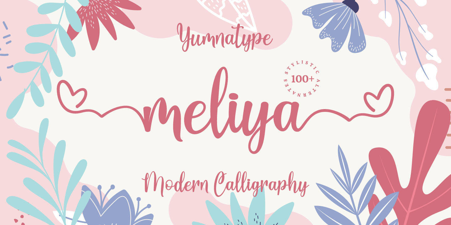 Пример шрифта Meliya